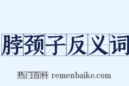 脖颈子反义词是什么意思的图片